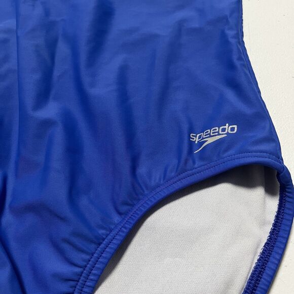 Speedo Women Racerback One Piece Swimsuit Swimwear Atlantic Blue Size 10 - Picture 3 of 7